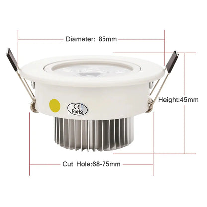 Heißer Verkauf 9 watt 12 watt 15 watt LED Downlight Dimmbare Warm Weiß Natur Weiß Reinem Weiß Einbau LED Lampe spot Licht AC85-265V       PST PS Tradings