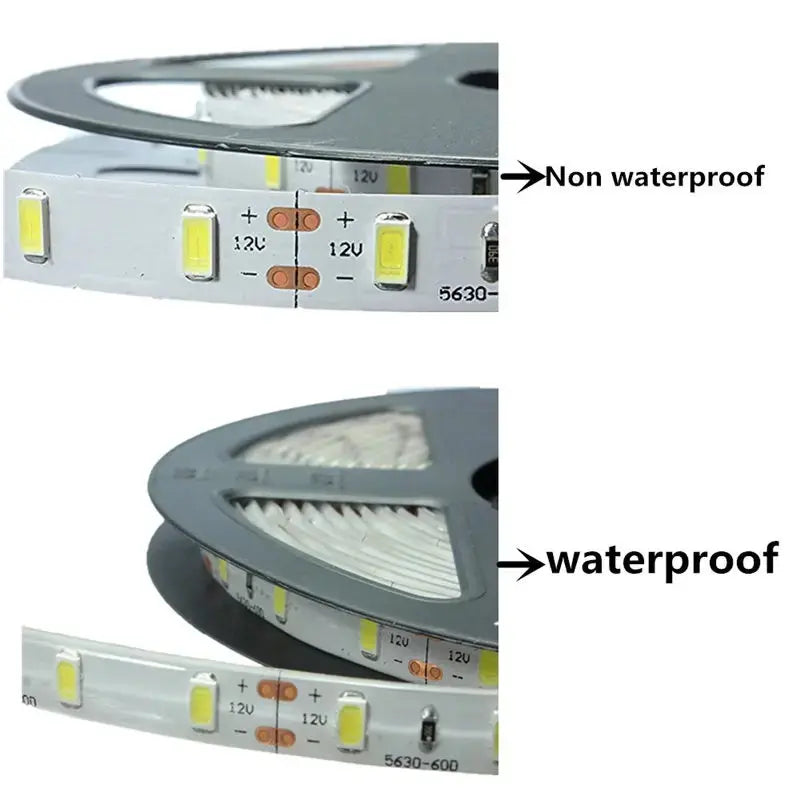 Led Strip Light 5630 5730 Waterproof IP65 12V 5M Warm 3000K 6500K Cold White Nature White 4000K Red Green Blue Flexible Tape       PST PS Tradings