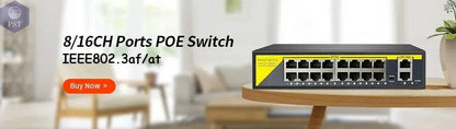 Hiseeu H.265+ 4CH 10CH 16CH POE NVR For IP Security Surveillance Camera CCTV System 5MP 8MP 4K Audio Video Recorder Face Detect - Property & Safety Tradings