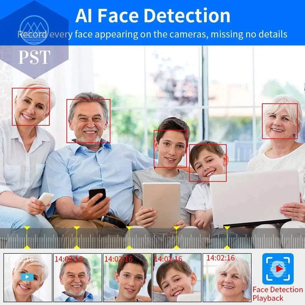 Hiseeu H.265+ 4CH 10CH 16CH POE NVR For IP Security Surveillance Camera CCTV System 5MP 8MP 4K Audio Video Recorder Face Detect - Property & Safety Tradings