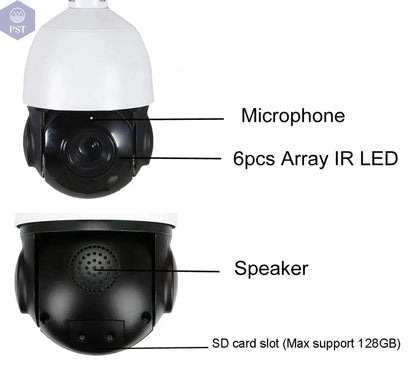 IMX415 4K 8MP 6MP 5MP 4MP 3MP 2MP outdoor Onvif-compatible H265 POE IP PTZ camera speed dome 30x zoom ptz ip camera - Property & Safety Tradings