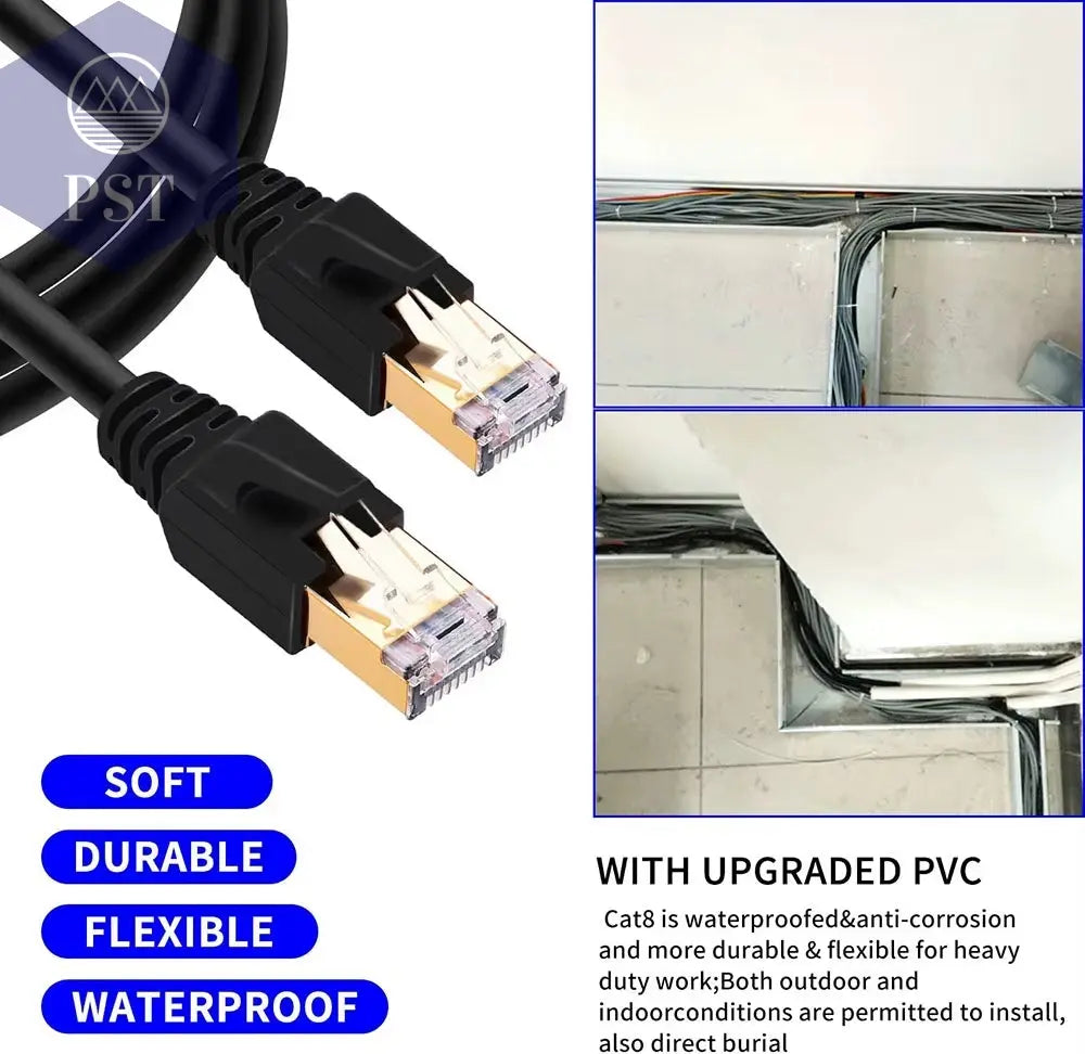 Katze 8 Ethernet Kabel LAN Netzwerk Cat8 Rj45 Geschwindigkeit Netzwerk Kabel 40Gbps 2000Mhz 26AWG 1M 2M 3M 5M 10M 20M 30M Für Router Modem PST PS Tradings  PST PS Tradings  PST PS Tradings
