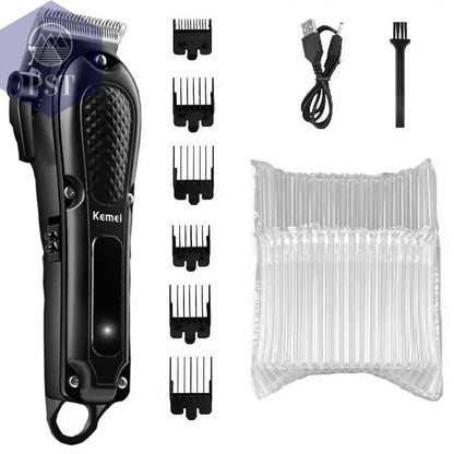 Kemei Professional hair clipper cordless hair trimmer beard for men electric hair cutting kit rechargeable haircut machine - PST PS Tradings