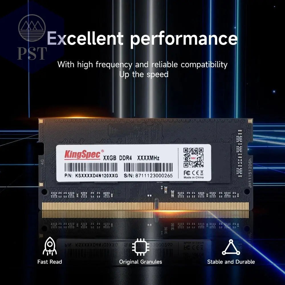 KingSpec Memory Ram DDR4 8GB 16GB 32GB 3200MHz 2666MHz 3200 MHz RAM for Laptop Notebook Memoria RAM DDR4 1.2V Laptop RAM       PST PS Tradings