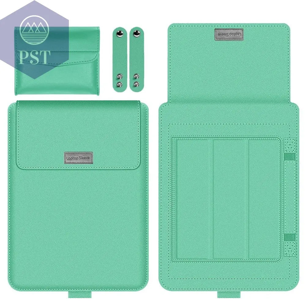 Laptoptasche aus PU-Leder      Mint-Green-for-13-inch PST PS Tradings