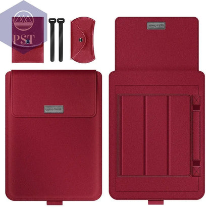 Laptoptasche aus PU-Leder      Red-for-11-12-inch PST PS Tradings