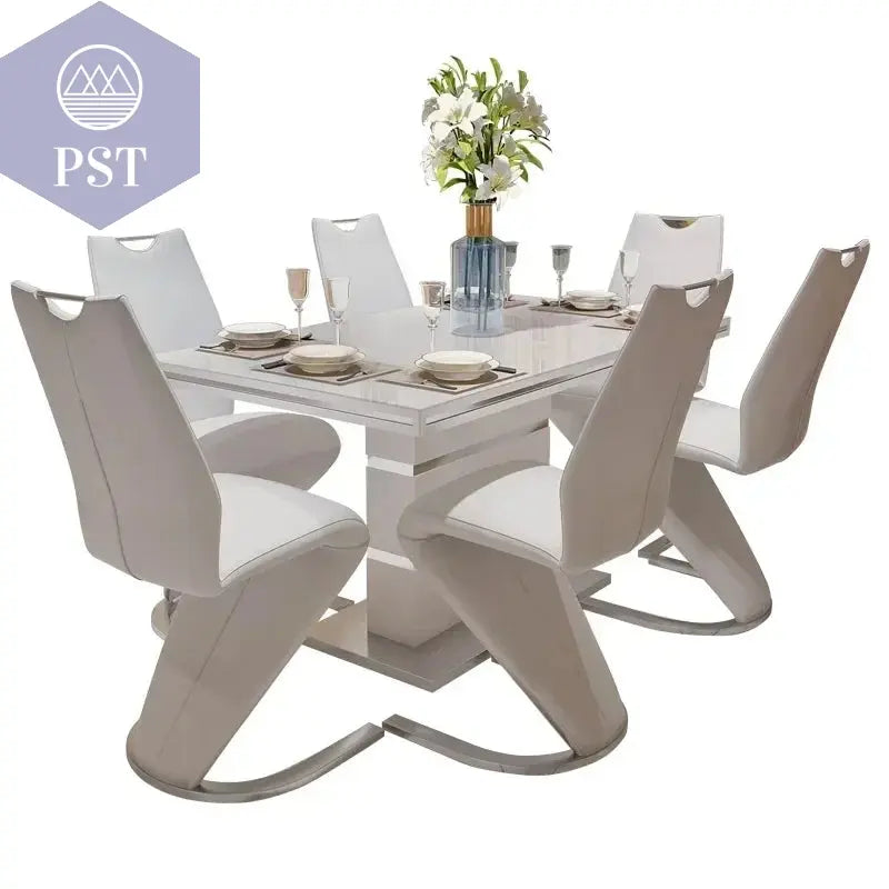 Luxuriöser Esstisch aus Marmor & Metall Set PST PS Tradings  PST PS Tradings  PST PS Tradings