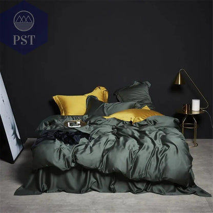 Luxuriöses Seiden Bettwäsche Set Bettbezug Bettzeug PST PS Tradings  PST PS Tradings King-001-Fitted-Bed-Sheet PST PS Tradings Luxuriöses Seiden Bettwäsche Set Bettbezug Bettzeug