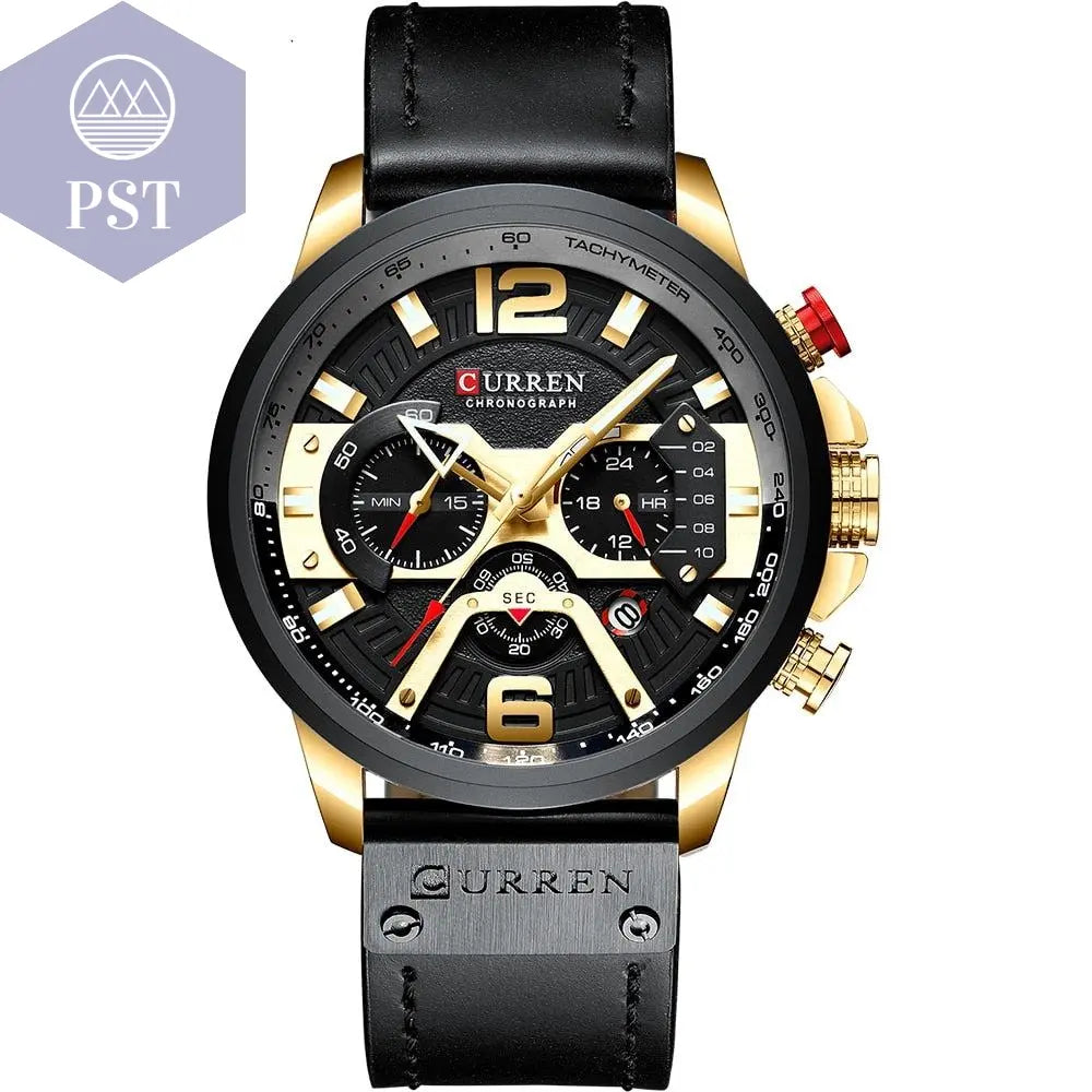 Männer Armbanduhr Men's Casual Watches      gold-black-watch-China PST PS Tradings