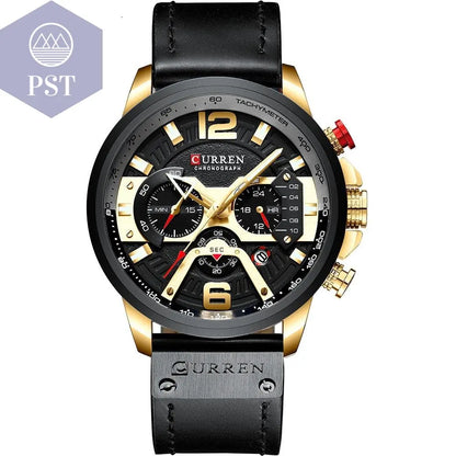 Männer Armbanduhr Men's Casual Watches      gold-black-watch-China PST PS Tradings
