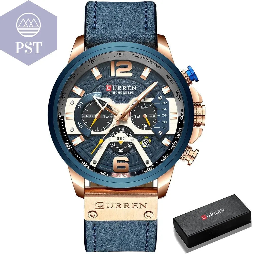 Männer Armbanduhr Men's Casual Watches      rose-blue-box-China PST PS Tradings