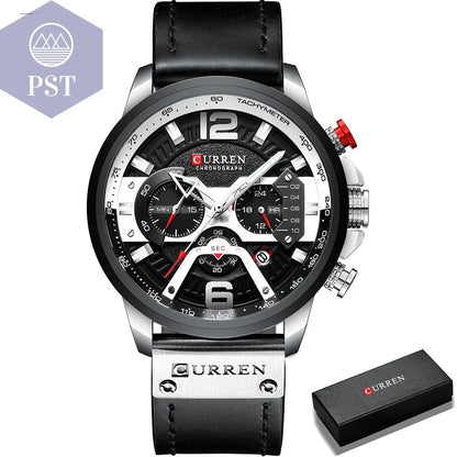 Männer Armbanduhr Men's Casual Watches      silver-black-box-China PST PS Tradings