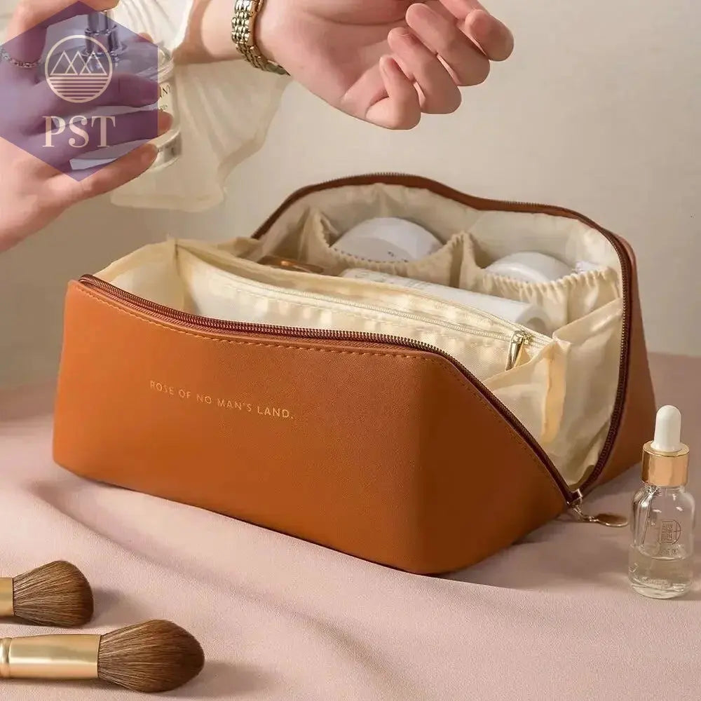 Makeup Organizer Female Toiletry Kit Bag Make Up Case Storage Pouch Luxury Lady Box, Cosmetic Bag, Organizer Bag For Travel Zip - PST PS Tradings