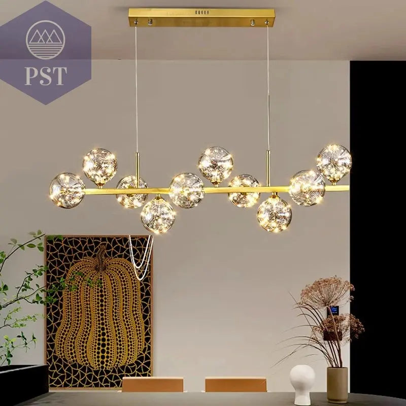 Moderne Pendelleuchte für Essbereich 10 Kugel Deckenleuchte PST PS Tradings Leuchten PST PS Tradings  PST PS Tradings