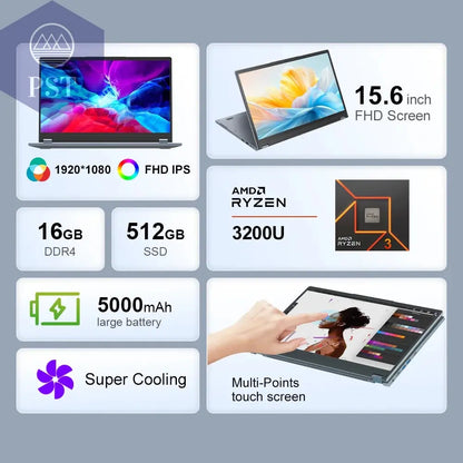 Ninkear YBOOK15 2-In-1-Laptop  Ryzen ™ 3 3200U 15,6' 360 ° Flip FHD IPS Touchscreen 16G + 512 GB Ssd-Tastatur Mit Hintergrundbeleuchtung Windows 11 PST PS Tradings  PST PS Tradings  PST PS Tradings Ninkear YBOOK15 2-In-1-Laptop  Ryzen ™ 3 3200U 15,6' 360 ° Flip FHD IPS Touchscreen 16G + 512 GB Ssd-Tastatur Mit Hintergrundbeleuchtung Windows 11