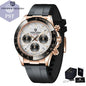 PAGANI DESIGN Luxuriöse Herrenuhr Armbanduhr PST PS Tradings  PST PS Tradings Rubber-Gold-White PST PS Tradings PAGANI DESIGN Luxuriöse Herrenuhr Armbanduhr