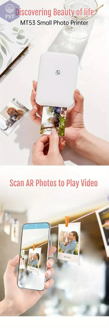 Portable Wireless Photo Printer Compatible With IOS/Android Wireless Devices, ZINK Printing, Portable Pocket Smart Printing - Property & Safety Tradings