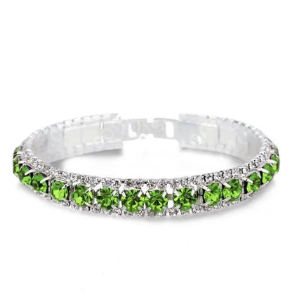 Silver Women Classic Jewelry Red Cubic Zircon Bracelet& Bangle present - PST PS Tradings