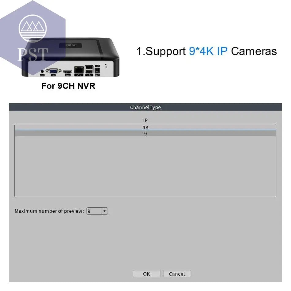 Smar H.265 CCTV NVR 8CH 9CH 16CH 32CH For 5MP 4K IP Camera Support Face Detection Email Alart Video DVR Recorder XMEYE APP Onvif - Property & Safety Tradings