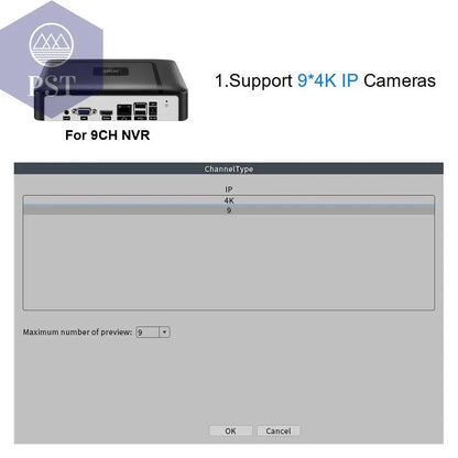 Smar H.265 CCTV NVR 8CH 9CH 16CH 32CH For 5MP 4K IP Camera Support Face Detection Email Alart Video DVR Recorder XMEYE APP Onvif - Property & Safety Tradings
