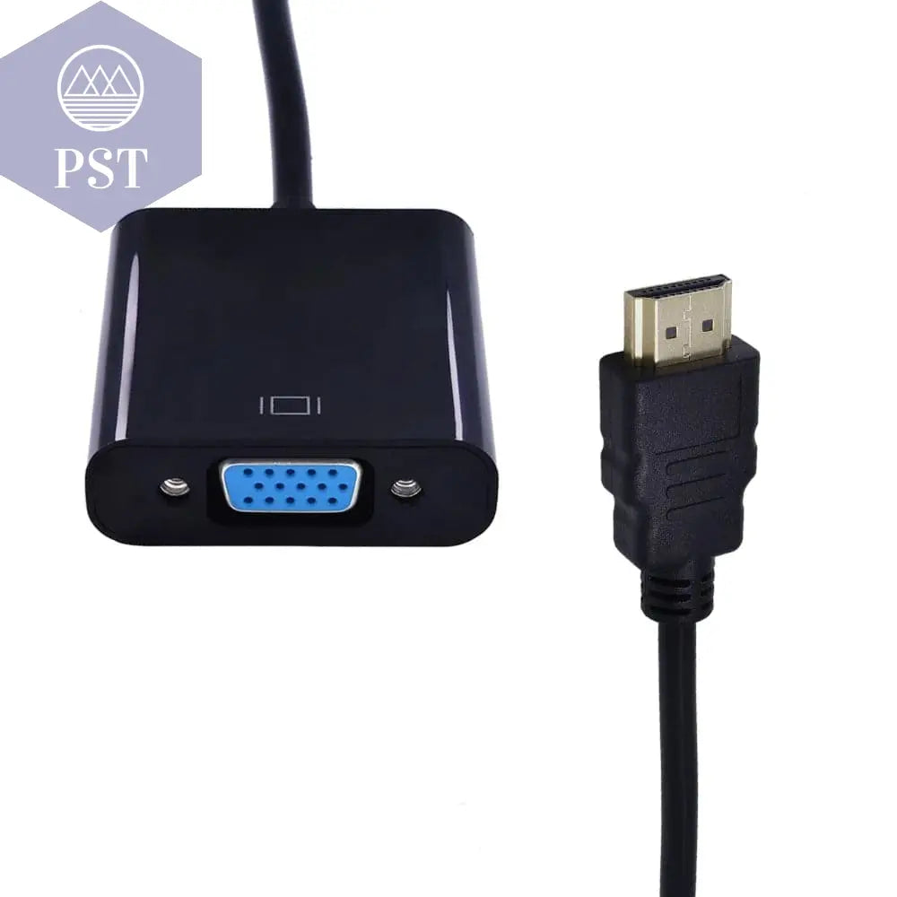 TISHRIC HDMI-compatible TO VGA Adapter 1080P Digital TO Analog Audio Converter Male To Famale For PC Laptop TV Box Projector - Property & Safety Tradings