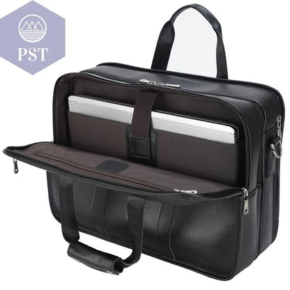 Tiding Leather Leather Business First Layer Cowhide 17-inch Laptop Bag  bag     PST PS Tradings