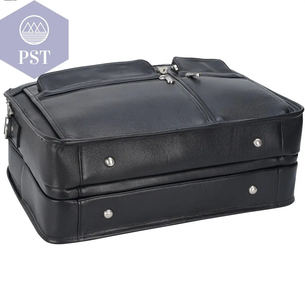 Tiding Leather Leather Business First Layer Cowhide 17-inch Laptop Bag  bag     PST PS Tradings