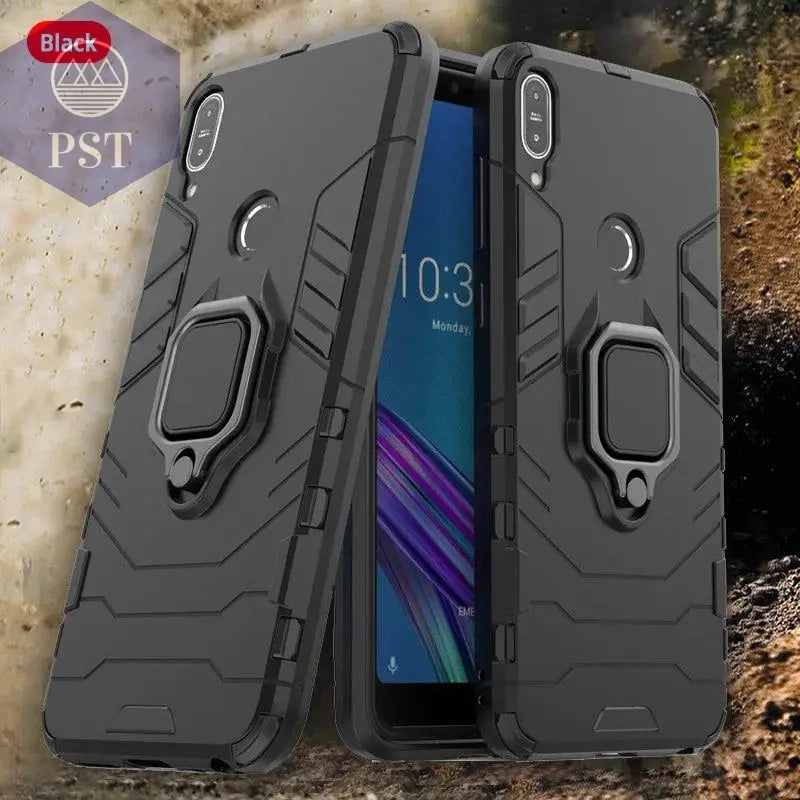 Tsimak Shockproof Armor Case For ASUS Zenfone Max Pro M1 ZB601KL ZB602KL Case Finger Ring Magnetism Holder Max Pro M1 Cover - PST PS Tradings  PST PS Tradings