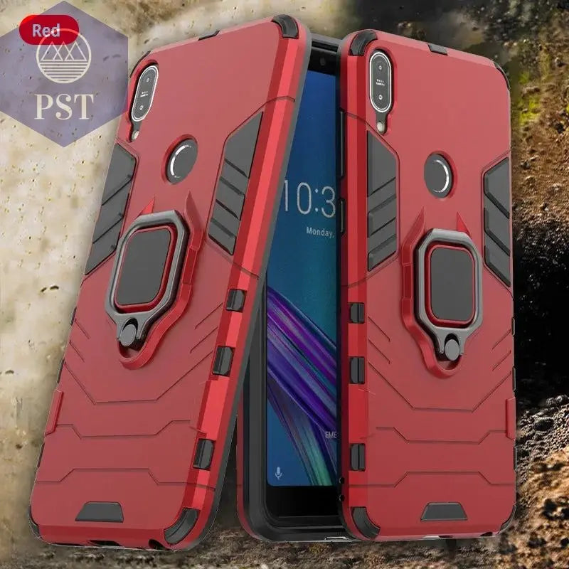 Tsimak Shockproof Armor Case For ASUS Zenfone Max Pro M1 ZB601KL ZB602KL Case Finger Ring Magnetism Holder Max Pro M1 Cover - PST PS Tradings  PST PS Tradings