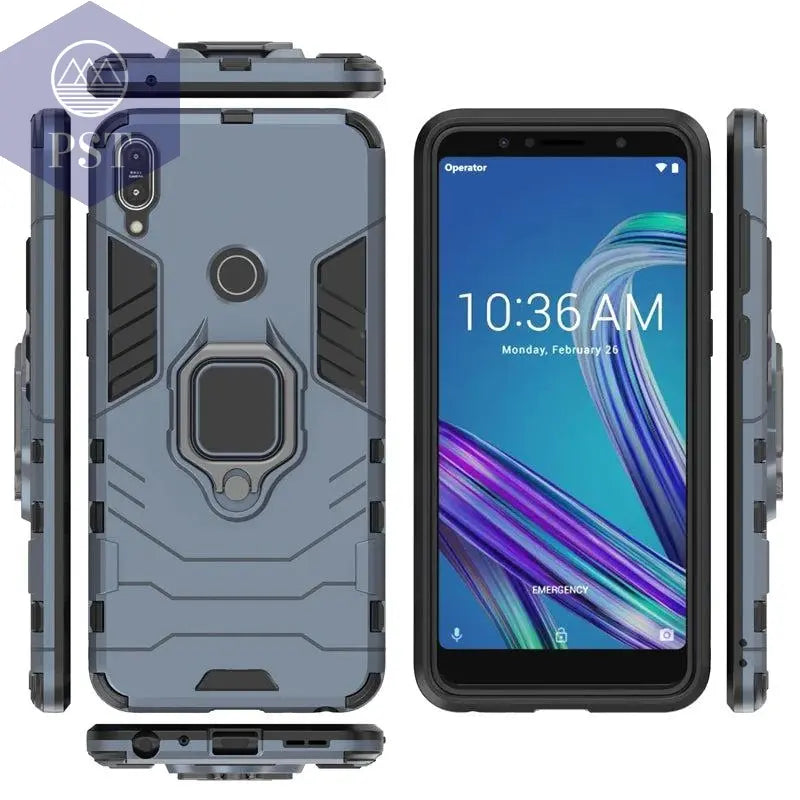 Tsimak Shockproof Armor Case For ASUS Zenfone Max Pro M1 ZB601KL ZB602KL Case Finger Ring Magnetism Holder Max Pro M1 Cover - PST PS Tradings  PST PS Tradings