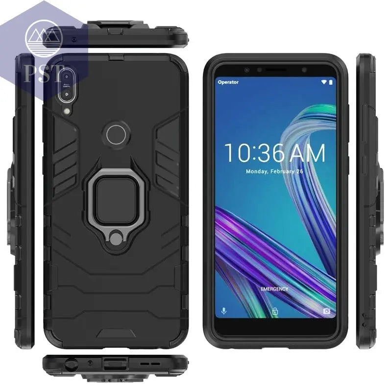 Tsimak Shockproof Armor Case For ASUS Zenfone Max Pro M1 ZB601KL ZB602KL Case Finger Ring Magnetism Holder Max Pro M1 Cover - PST PS Tradings  PST PS Tradings