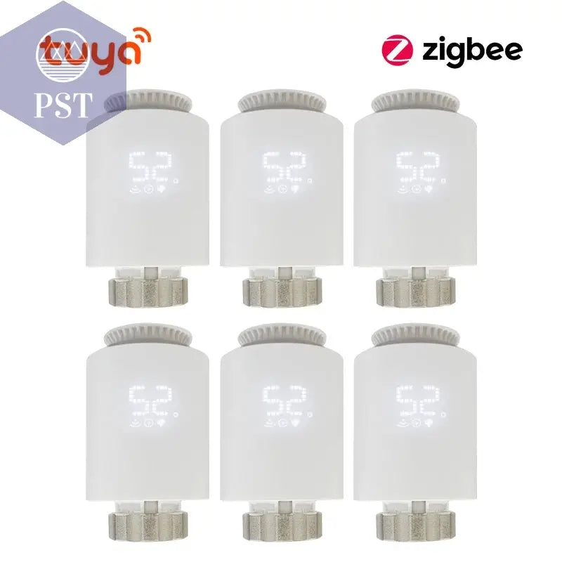 Tuya Smart Zigbee 3,0 TRV Heizkörper Stellventil Thermostatventil Temperatur Controller Unterstützung Alexa Google Hause PST PS Tradings  Me167 6PcsTuya Smart Zigbee 3,0 TRV Heizkörper Stellventil Thermostatventil Temperatur Controller Unterstützung Alexa Google Hause