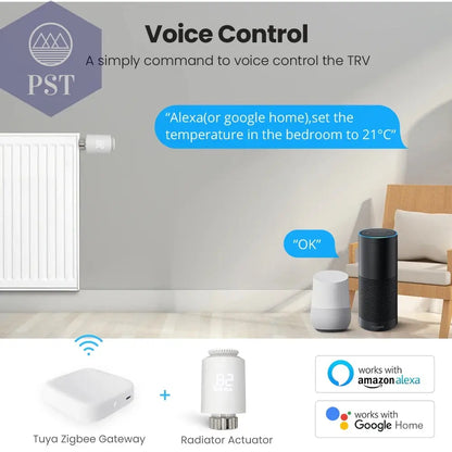Tuya Smart Zigbee 3,0 TRV Heizkörper Stellventil Thermostatventil Temperatur Controller Unterstützung Alexa Google Hause PST PS Tradings  Tuya Smart Zigbee 3,0 TRV Heizkörper Stellventil Thermostatventil Temperatur Controller Unterstützung Alexa Google Hause