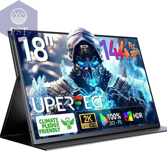 UPERFECT Mobile 18 Zoll Gaming Monitor 18" 2K Display 144Hz FreeSync Tragbar PST PS Tradings Monitor PST PS Tradings  PST PS Tradings