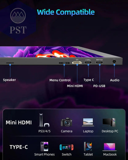 UPERFECT Mobile 18 Zoll Gaming Monitor 18" 2K Display 144Hz FreeSync Tragbar PST PS Tradings Monitor PST PS Tradings  PST PS Tradings