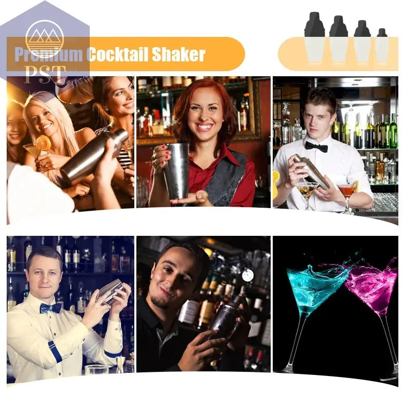 UPORS 550ML/750ML Cocktail Shaker Mixer Edelstahl Wein Martini Boston Shaker Für Bartender Trinken Party Bar werkzeuge       PST PS Tradings