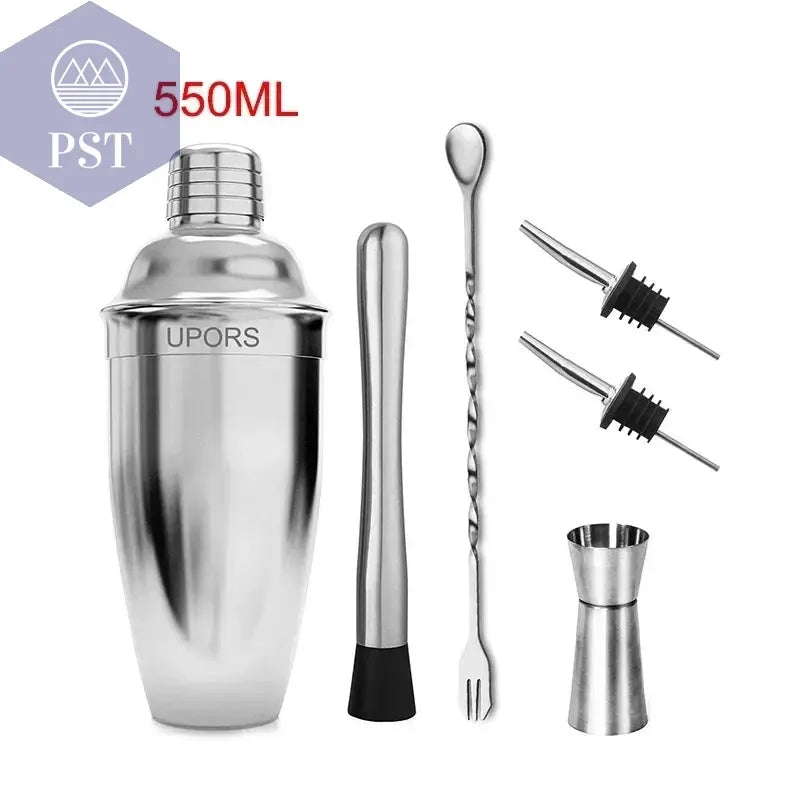 UPORS 550ML/750ML Cocktail Shaker Mixer Edelstahl Wein Martini Boston Shaker Für Bartender Trinken Party Bar werkzeuge       PST PS Tradings