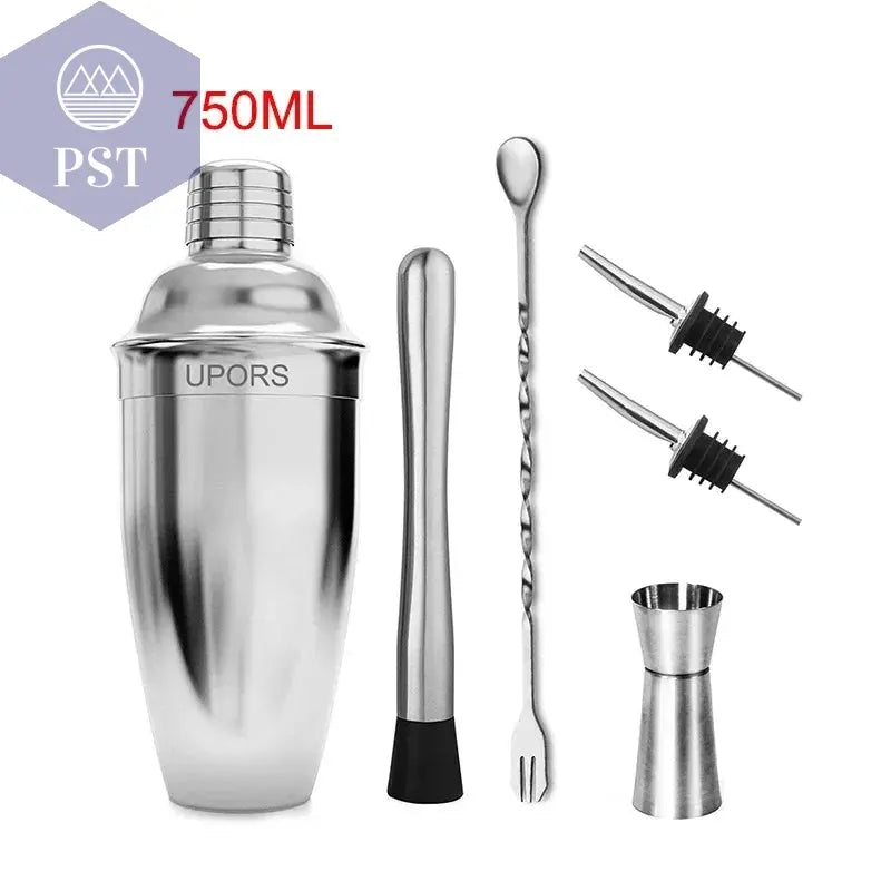 UPORS 550ML/750ML Cocktail Shaker Mixer Edelstahl Wein Martini Boston Shaker Für Bartender Trinken Party Bar werkzeuge       PST PS Tradings