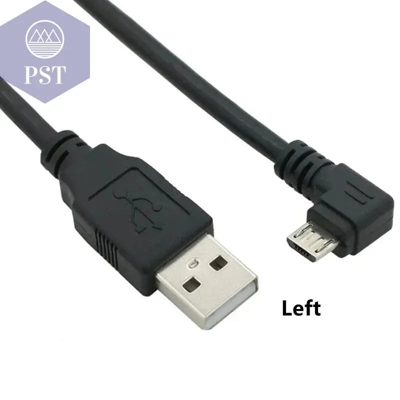 Up & Down & Left & Right Angled 90 Degree USB Micro USB Male to USB male Data Charge connector Cable 25cm 50cm for Tablet 5ft 1m - PST PS Tradings
