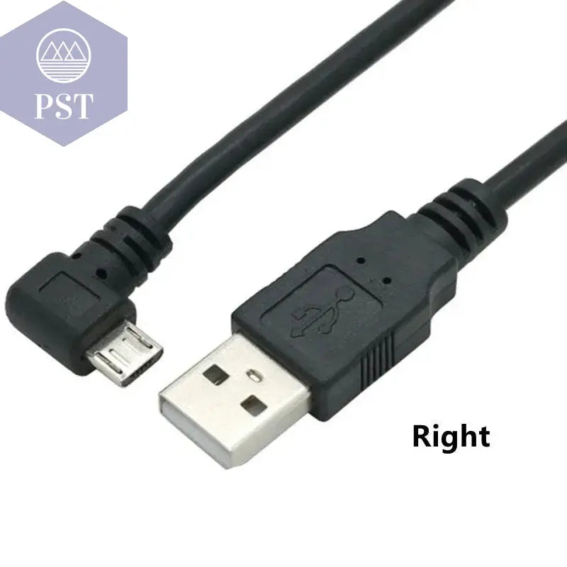 Up & Down & Left & Right Angled 90 Degree USB Micro USB Male to USB male Data Charge connector Cable 25cm 50cm for Tablet 5ft 1m - PST PS Tradings