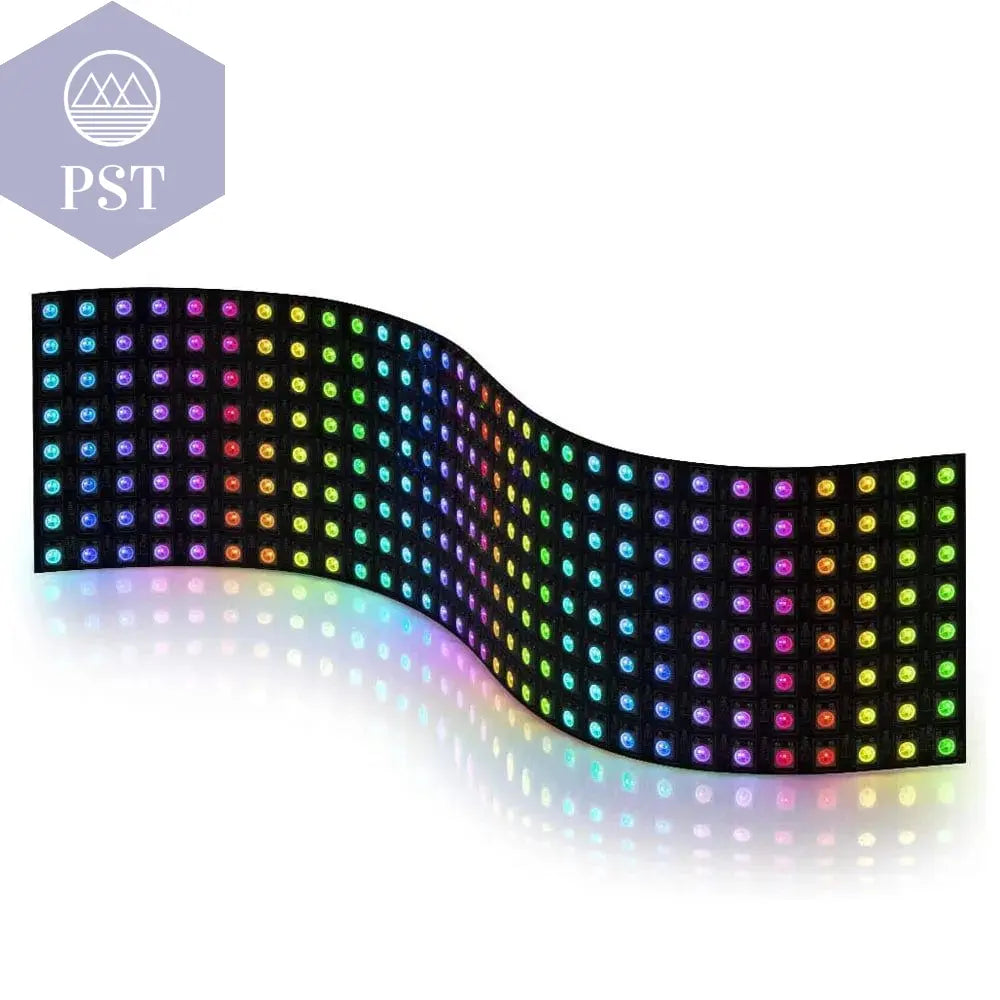 WS2812B RGB LED Panel Screen 8x8 16x16 8x32 256 Pixels Digital Flexible Programmed Individually Addressable Full Color DC5V       PST PS Tradings