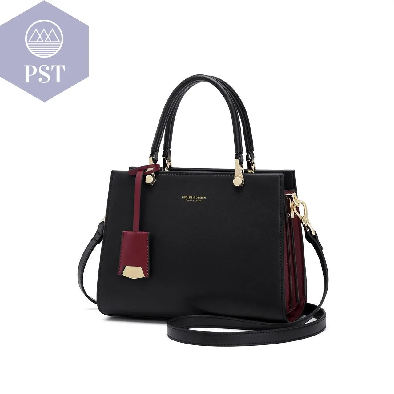 Women's Compact Leather Tote Bag       PST PS Tradings