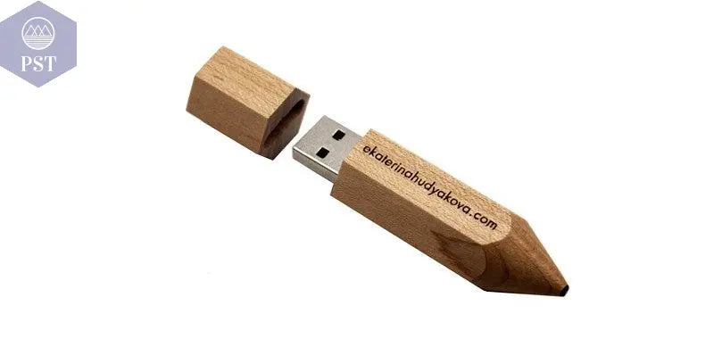 Wooden Pencil USB Flash Drives Free Custom Logo Pen Drive Maple Wood Real Capacity Memory Stick 64GB/32GB/16GB/8G/4G Gift U Disk - PST PS Tradings