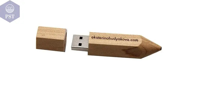 Wooden Pencil USB Flash Drives Free Custom Logo Pen Drive Maple Wood Real Capacity Memory Stick 64GB/32GB/16GB/8G/4G Gift U Disk - PST PS Tradings