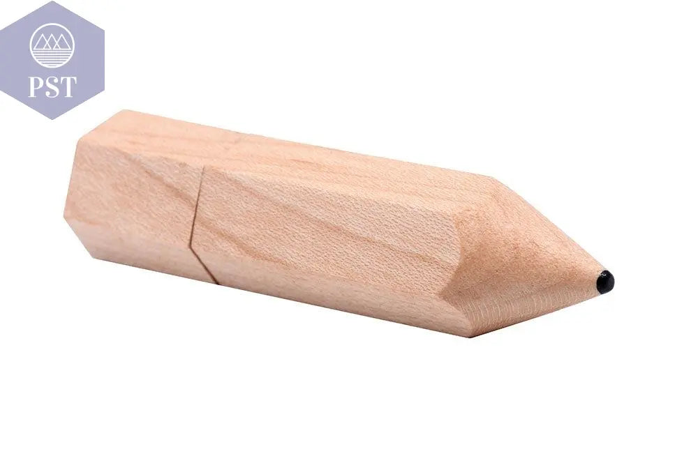 Wooden Pencil USB Flash Drives Free Custom Logo Pen Drive Maple Wood Real Capacity Memory Stick 64GB/32GB/16GB/8G/4G Gift U Disk - PST PS Tradings