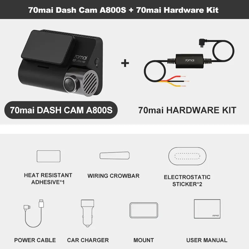 4K Built-in GPS 140FOV ADAS Dashcam      A800S-N-HW-Kit-Russian-Federation-None PST PS Tradings