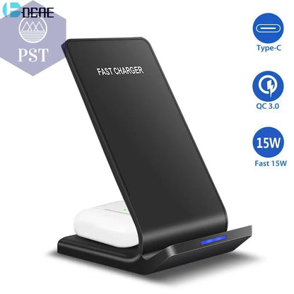 kabelloses Ladegerät Schnelllader Schnellladegerät fast charging max. 30W kabellose 2-in-1 Ladestation um 2 Geräte gleichzeitig zu laden jeweils max. 15W  Cellphones & Telecommunications - Cellphones     PST PS Tradings